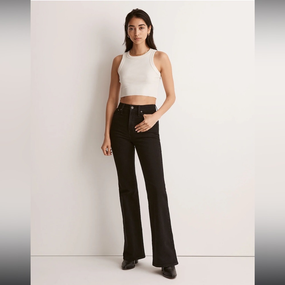 NWT Madewell The Perfect Vintage Flare Jean in Sherborn Wash (Black, Size 26)